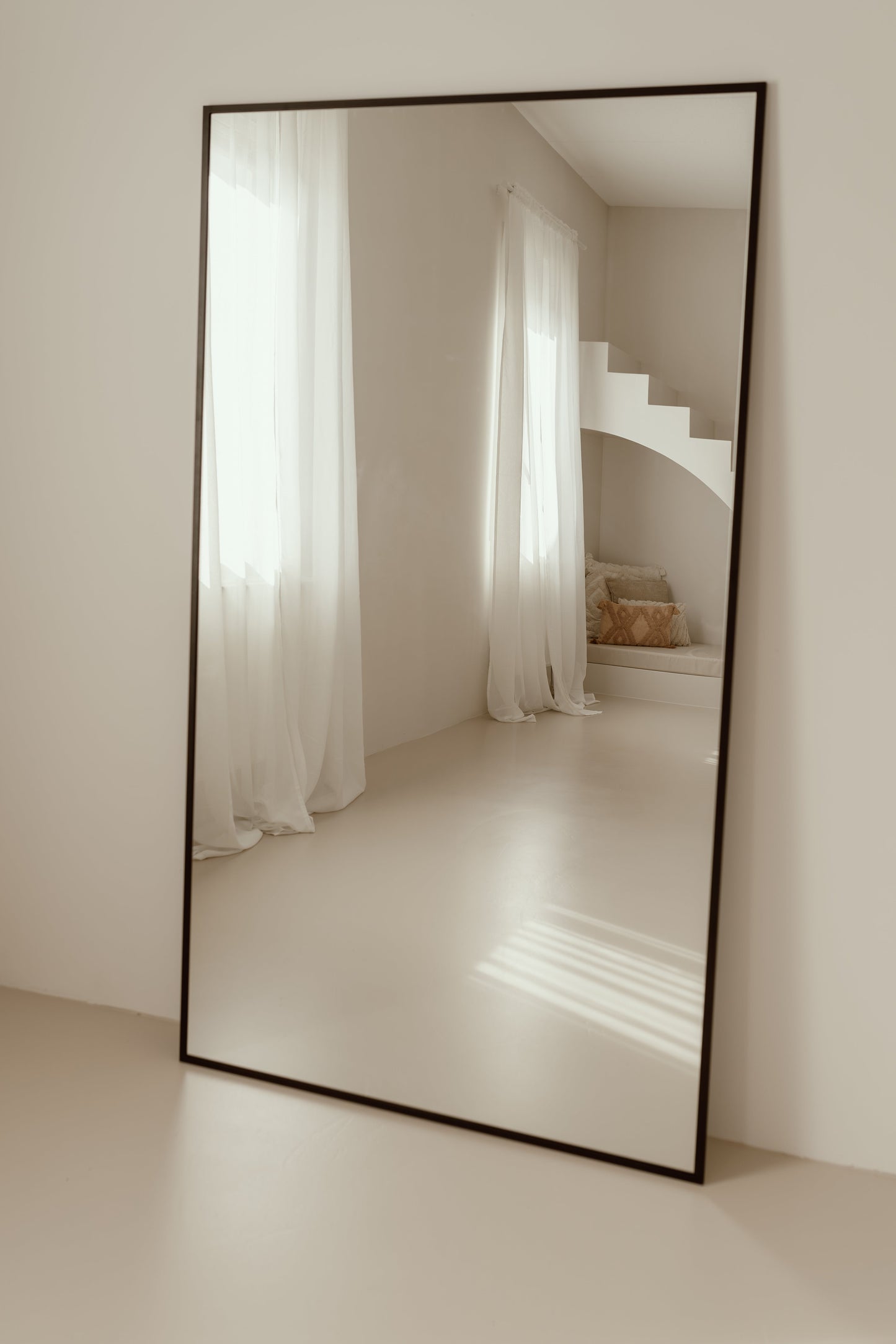 Grote Staande Spiegel Rechthoek 180x100 Zwart