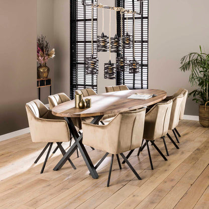 Eetkamerstoel Raster | Antraciet Velours