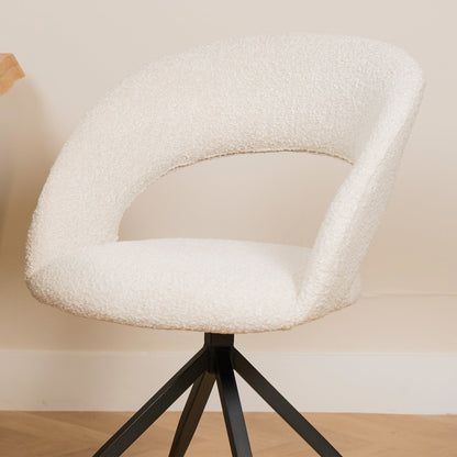 Eetkamerstoel Yara | Pearl Bouclé