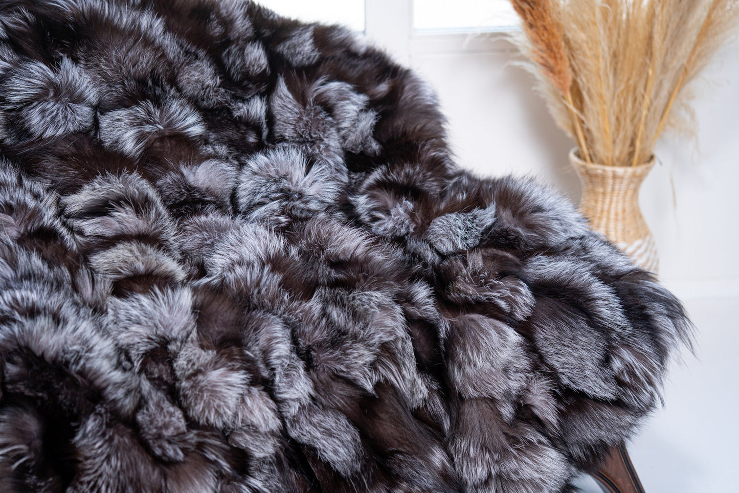 Luxe Deken Zilver/Zwart