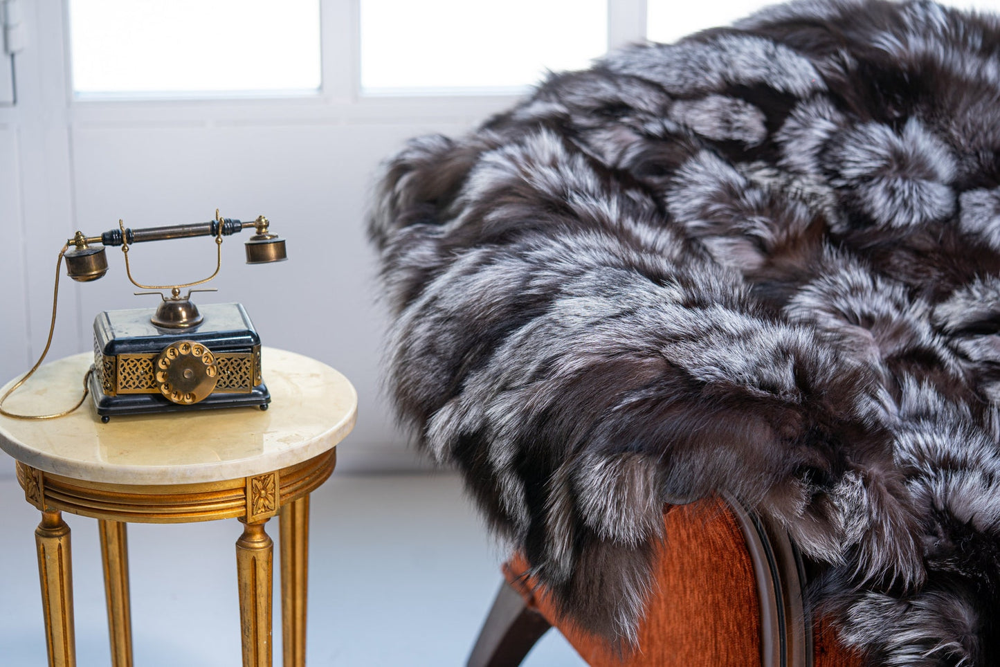 Luxe Deken Zilver/Zwart