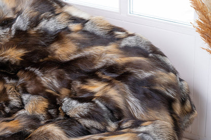 Luxe Deken Lichtbruin/Donkerbruin