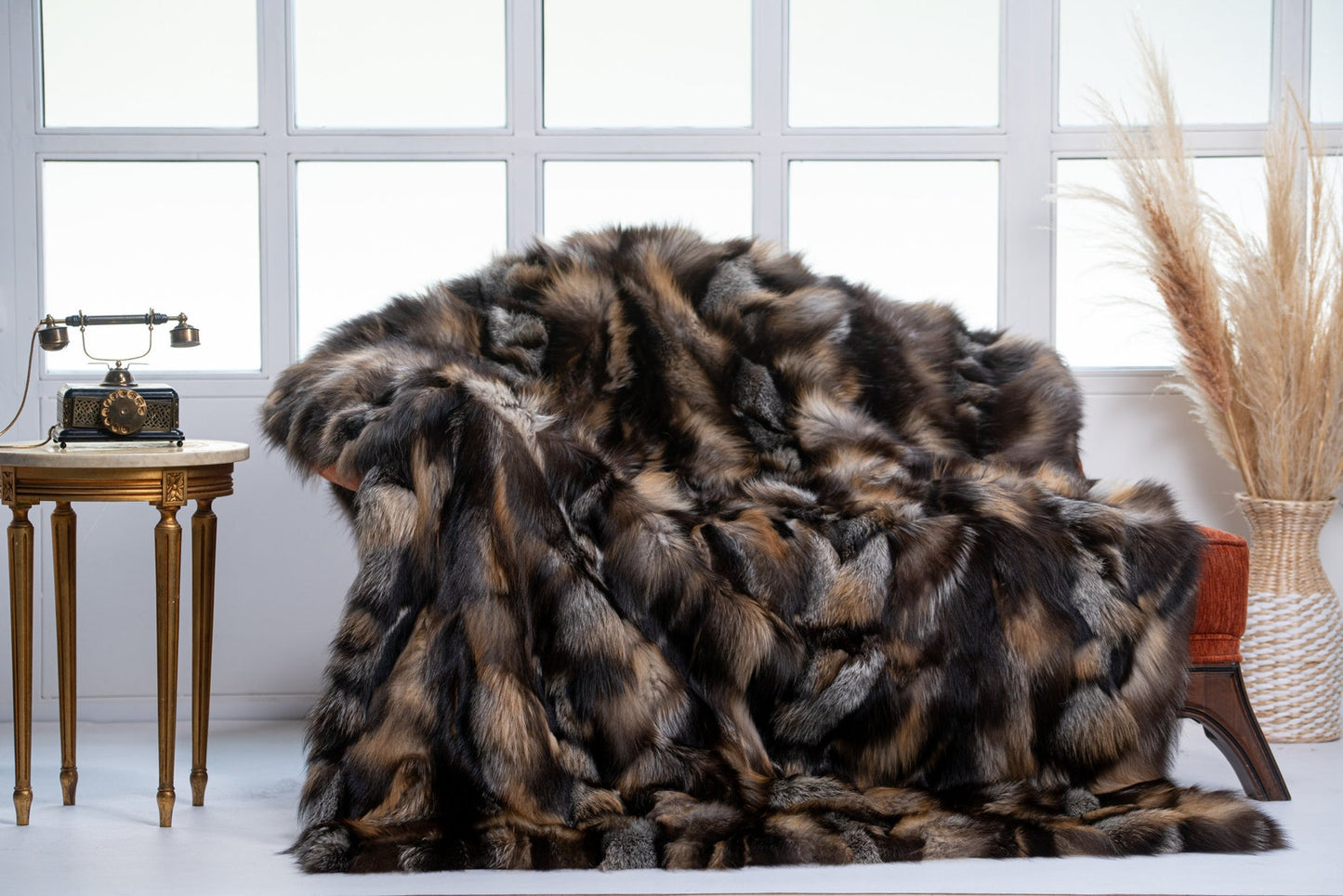 Luxe Deken Lichtbruin/Donkerbruin