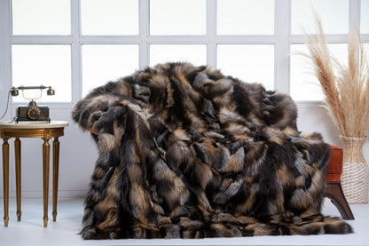 Luxe Deken Lichtbruin/Donkerbruin