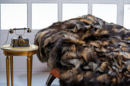 Luxe Deken Lichtbruin/Donkerbruin